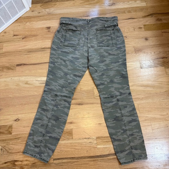 Anthropologie HEI HEI Camouflage Straight Leg Cotton Twill Cargo Pants 32 - Picture 3 of 12